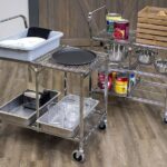 Luxor 2 Shelf Collapsible Wire Utility Cart – Silver1
