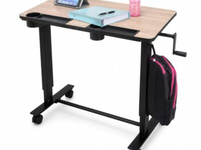 Luxor 2 person Adjustable Height Desk with Crank Handle1