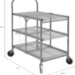 Luxor 3 Shelf Collapsible Wire Utility Cart – Silver1