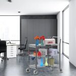 Luxor 3 Shelf Collapsible Wire Utility Cart – Silver2