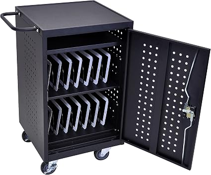 Luxor 30 Device Charging Cabinet Cart for up to 16inch Screens