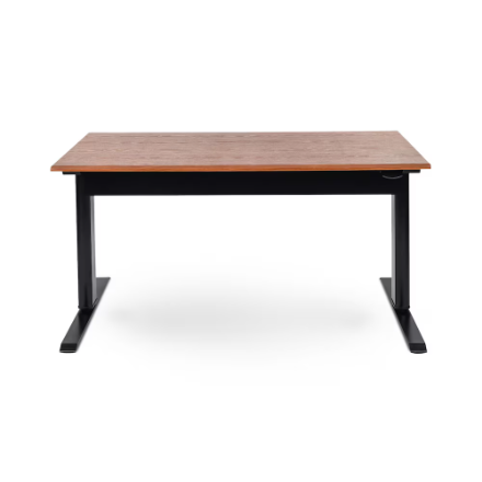 Luxor 56inch Single Column Adjustable Height Stand Up Desk with Crank Handle and Casters Black with White Stand