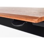Luxor 56inch Single Column Adjustable Height Stand Up Desk with Crank Handle and Casters – Black with White Stand7