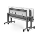 Luxor Adjustable Height Flip Top Table with Crank Handle and Quick Release Latches for Easy Storage2