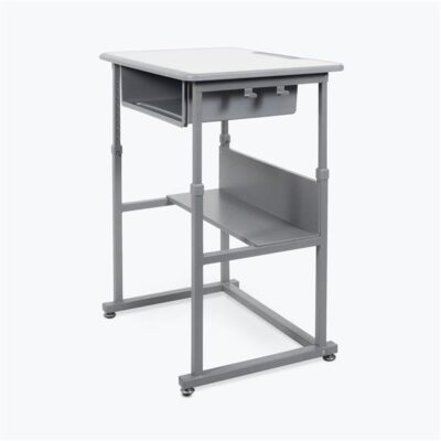 Luxor Adjustable Height Stand Up Desk with Bag Hook and Pencil Rest