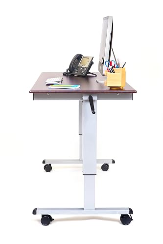 Luxor Adjustable Height Stand Up Desk with Crank Handle – 60 x 423 Luxor Adjustable Height Stand Up Desk with Crank Handle – 60 x 423