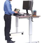 Luxor Adjustable Height Stand Up Desk with Crank Handle – 60 x 425