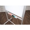 Luxor Double Sided Mobile Magnetic Glass Marker Board with Aluminum Frame and Stand – 30 x 40