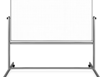 Luxor Mobile Double Sided Magnetic Whiteboard with Ghost Grid, Stand and Marker Tray 72 x 40