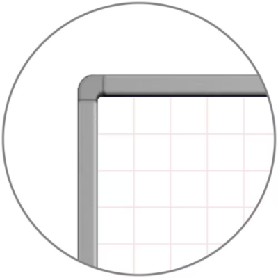 Luxor Mobile Double Sided Magnetic Whiteboard with Ghost Grid, Stand and Marker Tray – 48 x 361