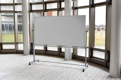 Luxor Mobile Double Sided Magnetic Whiteboard with Stand and Marker Tray 72 x 40
