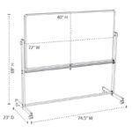 Luxor Mobile Double Sided Magnetic Whiteboard with Stand and Marker Tray 72 x 402