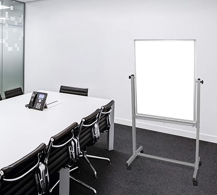 Luxor Mobile Double Sided Magnetic Whiteboard with Stand and Marker Tray – 30 x 40