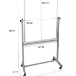 Luxor Mobile Double Sided Magnetic Whiteboard with Stand and Marker Tray – 30 x 402