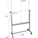 Luxor Mobile Double Sided Magnetic Whiteboard with Stand and Marker Tray – 36 x 482