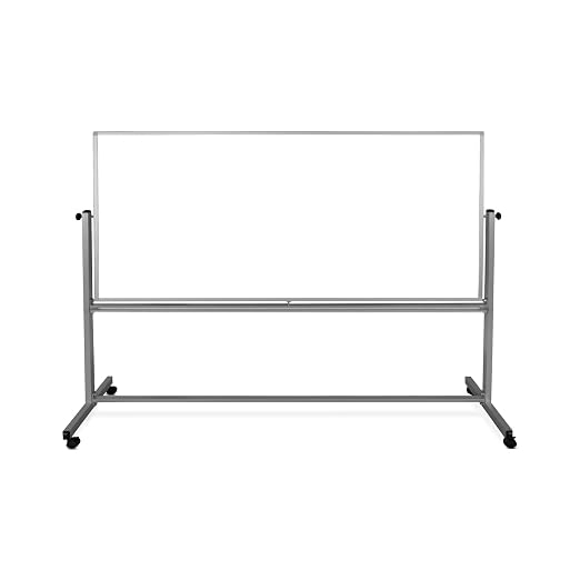Luxor Mobile Double Sided Magnetic Whiteboard with Stand and Marker Tray – 96 x 40