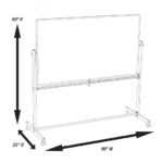 Luxor Mobile Double Sided Magnetic Whiteboard with Stand and Marker Tray – 96 x 401