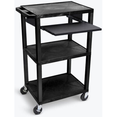 Exten.se de clavier escamotable Luxor pour chariots AV et polyvalents en plastique Exten.se de clavier escamotable Luxor pour chariots AV et polyvalents en plastique