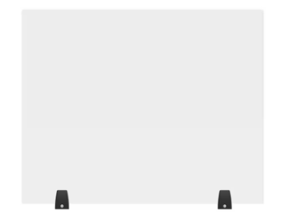 Luxor Reclaim Clamp on Tabletop Desk Divider Acrylic Sneeze Guard 30 x 30