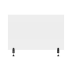 Luxor Reclaim Clamp on Tabletop Desk Divider Acrylic Sneeze Guard 48 x 30