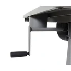 Luxor Single Column Manual Adjustable Height Stand Up Desk with Bag Hook, Cup Holder, and Pencil Rest2 Luxor Single Column Manual Adjustable Height Stand Up Desk with Bag Hook, Cup Holder, and Pencil Rest2