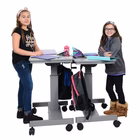 Luxor Single Column Manual Adjustable Height Stand Up Desk with Bag Hook, Cup Holder, and Pencil Rest4 Luxor Single Column Manual Adjustable Height Stand Up Desk with Bag Hook, Cup Holder, and Pencil Rest4