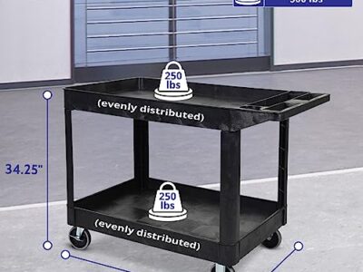 Luxor Two Shelf Heavy Duty Utility cart1