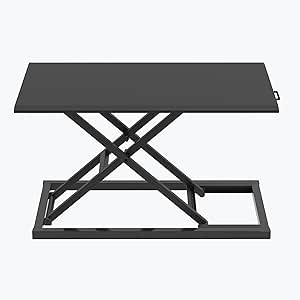 Luxor Two Tier Adjustable Height Standing Desk Conversion Kit with Manual Lift + Spacious Workspace