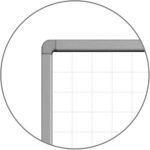 Luxor Wall Mounted Magnetic Ghost Grid Whiteboard 48 in x 36 in