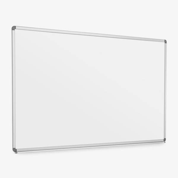 Luxor Tableau blanc en porcelaine à fixation murale avec bac à marqueurs 72 x 40