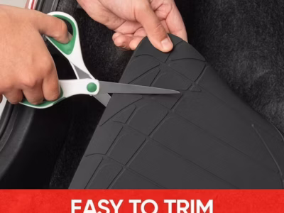 Motor Trend Heavy Duty Premium Universal Rubber Cargo Mat for Trunk