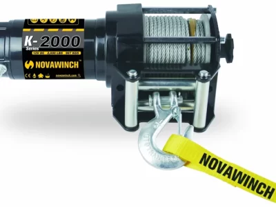 Novawinch K Series 2000lb PowerSports Electric Winch with Steel Cable for ATV, UTV, 4WD