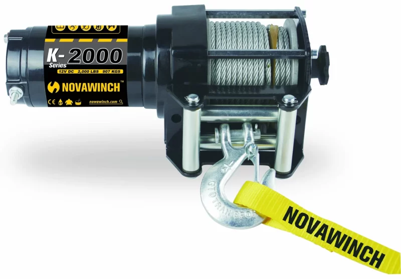 Novawinch K Series 2000lb PowerSports Treuil électrique avec câble en acier pour ATV, UTV, 4WD