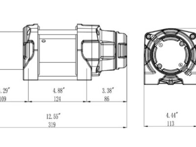 Novawinch Super B 3,500lb Winch, 12v Wire Rope