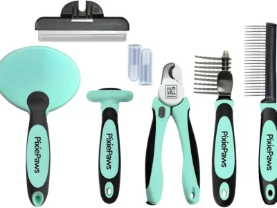 PixiePaws 6 piece Pet Grooming Set with Case