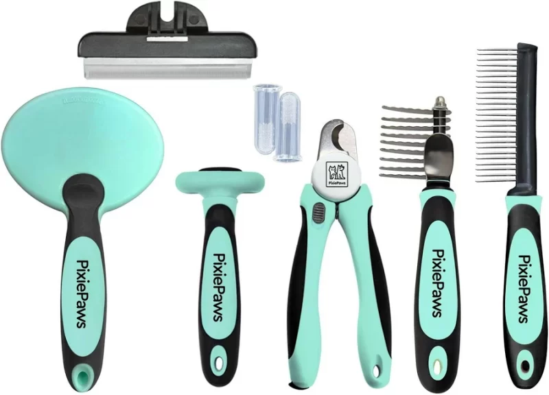 PixiePaws 6 piece Pet Grooming Set with Case PixiePaws 6 piece Pet Grooming Set with Case