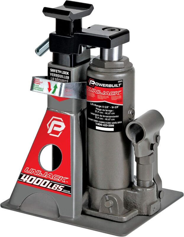 Powerbuilt 2 Ton UniJack Combination Hydraulic Bottle JackJackstand