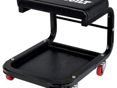 Powerbuilt Rolling Mechanic's Seat with Casters 250lb Weight Capacity
