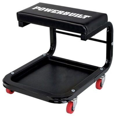 Powerbuilt Rolling Mechanic's Seat with Casters 250lb Weight Capacity Powerbuilt Rolling Mechanic's Seat with Casters 250lb Weight Capacity