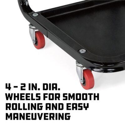 Powerbuilt Rolling Mechanic’s Seat with Casters – 250lb Weight Capacity2