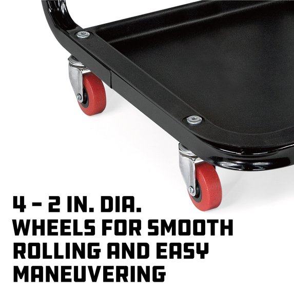 Powerbuilt Rolling Mechanic’s Seat with Casters – 250lb Weight Capacity2