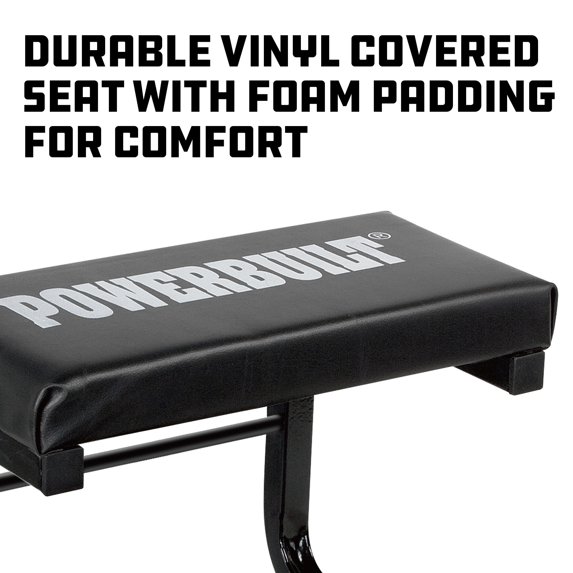 Powerbuilt Rolling Mechanic’s Seat with Casters – 250lb Weight Capacity6