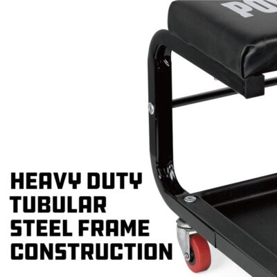 Powerbuilt Rolling Mechanic’s Seat with Casters – 250lb Weight Capacity7