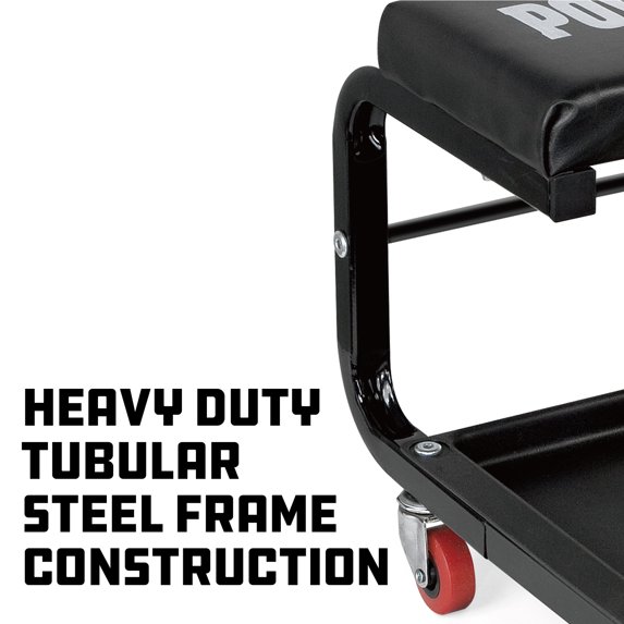 Powerbuilt Rolling Mechanic’s Seat with Casters – 250lb Weight Capacity7