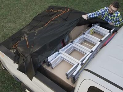 Filet de chargement de lit de camion étanche Rightline Gear avec bâche intégrée – 10′ x 8′1