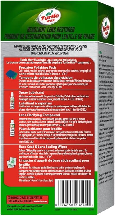 Turtle Wax Headlight Lens Restorer with Heal & Seal Technology – 118ml