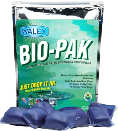 Walex Bio Pak Drop ins for RV and Marine Holding Tank Systems 50 pack Mint Walex Bio Pak Drop ins for RV and Marine Holding Tank Systems 50 pack Mint