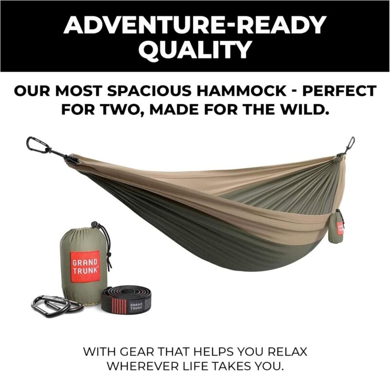 Grand Trunk Double Deluxe Hammock with Straps