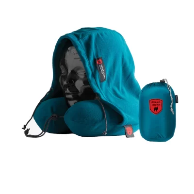 Grand Trunk Hooded Travel Neck Pillow Peacock Green