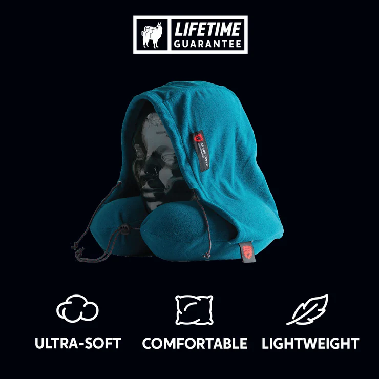 Grand Trunk Hooded Travel Neck Pillow Peacock Green Ultra Soft Grand Trunk Hooded Travel Neck Pillow Peacock Green Ultra Soft